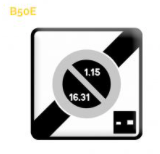 Panneau de signalisation B50E